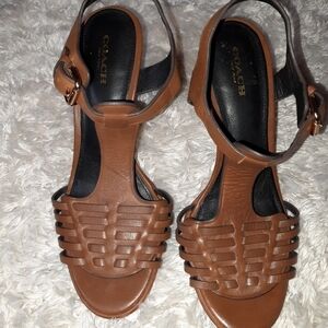 COACH Brown Leather sandals